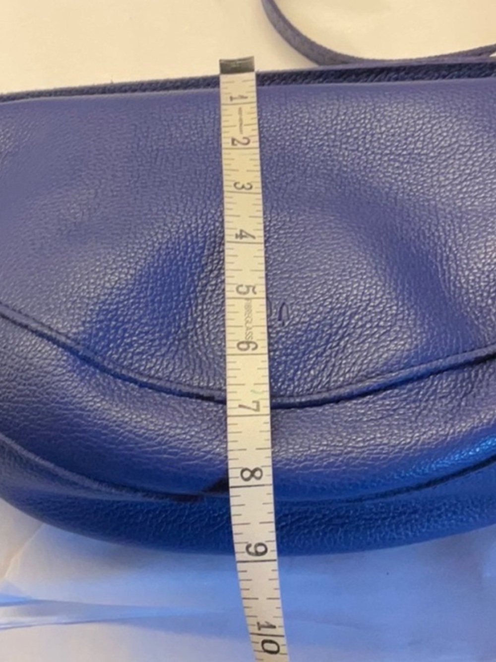 Portland Leather Royal Blue Crossbody Sling Bag - Picture 7 of 8